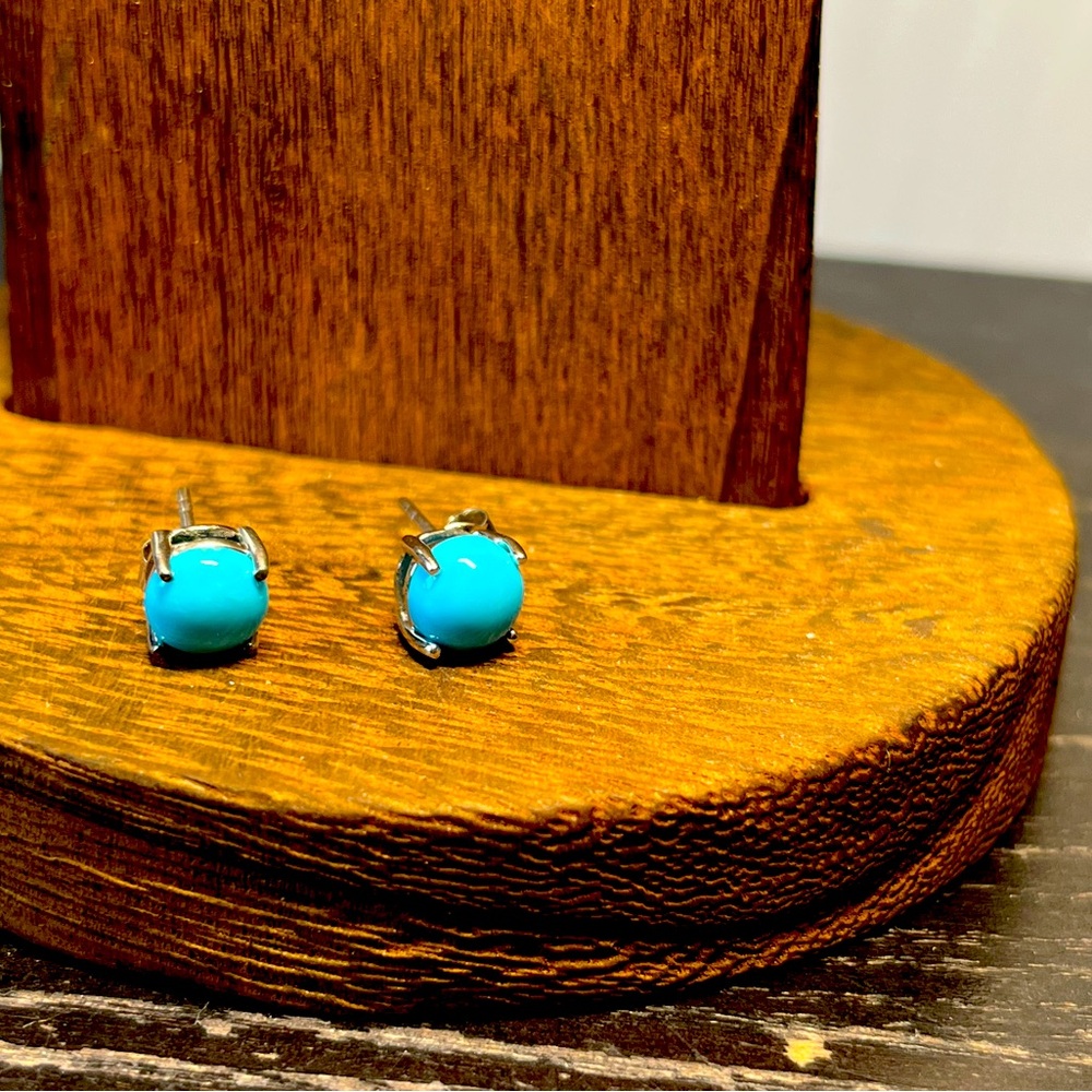 Sleeping beauty turquoise stud earrings